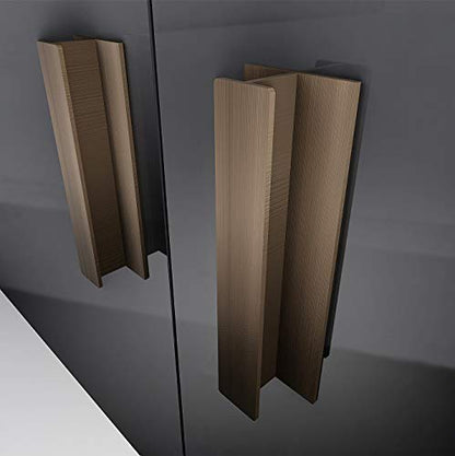 HRX Self-Adhesive Edge Fingerpull Door Handle - Easy to Install Screwless Peel and Stick on Glass, Wood, Metal, Plastic - Sliding Doors Knob for Kitchen Fronts, Drawers & Dressers Panels - 2 Pack - color: Stainless