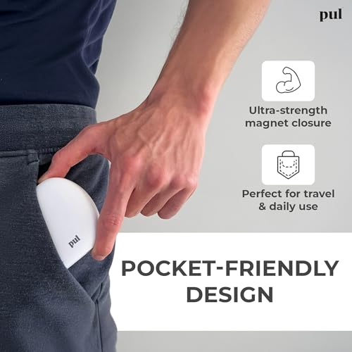 PUL Retainer Case for Invisalign & Clear Aligners - Slim Clear Aligner Case with Secure Magnetic Closure - Travel Retainer Holder for Invisalign Accessories, Mouth Guards & Dentures - Purple - color: Purple