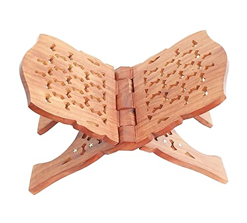 Sheesham Wooden Rehal Holy Book Stand for Reading Quran, Geeta, Guru Granth Sahib, Bible, etc. [13x6.5x1] Inches