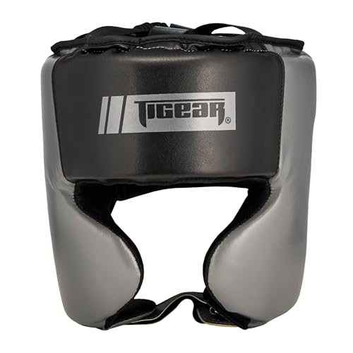 TIGEAR Slate Pro-Style Boxing Headgear | Open-Face MMA Headgear for Sparring, Muay Thai, Kickboxing, and Martial Arts | Lightweight, Maximum Visibility, Moisture-Wicking Liner - size: Small-Medium