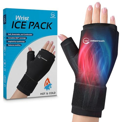 Wrist Ice Pack Wrap - Hot and Cold Gel Thumb & Hand Ice Pack Glove for Arthritis Relief | Microwavable & Freezer Safe, Dual Therapy for Carpal Tunnel, Tendonitis, Swelling, Targeted Relief for Hand - style: Arthritis Glove