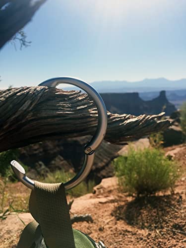 Clipa Bag Hangers The Ring that Opens into a Hook, Closes Automatically | Holds 33 lbs, Needs only 1/2" to Hang a Bag, Easy to Use with One Hand, in 9 available styles, 3 yr Warranty - color: Matte Silver