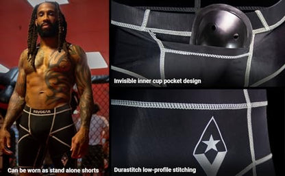 Revgear X13 Compression Shorts & Cup: Ideal Mens Prot, Mens Gym, Running - size: Medium