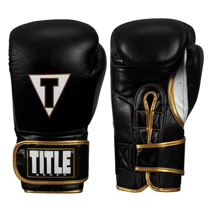 Title Boxeo Mexican Leather Bag Gloves Quatro - Boxing Gloves, Punching Bag Gloves, Kickboxing Gloves, Punching Gloves, Heavy Bag Gloves, Boxing Gloves Men and Women, Boxing Equipment - color: Black/White, size: 12 oz