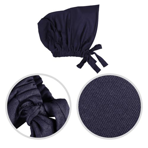 PURFUN 3 Pcs Muslim Inner Hijab Caps Women Solid Color Under Hijab Caps Stretchy Breathable Full Cover Undercap Tube Bonnet - color: Red+navy Blue+green