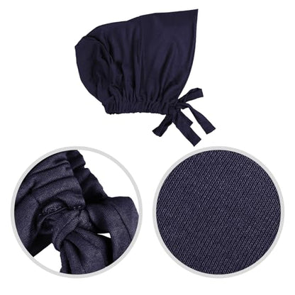 PURFUN 3 Pcs Muslim Inner Hijab Caps Women Solid Color Under Hijab Caps Stretchy Breathable Full Cover Undercap Tube Bonnet - color: Red+navy Blue+green