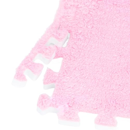 10pcs 30 cm/11.8 in Foam Puzzle Floor Play Mat,Interlocking Carpet Tiles for Home Gym and Fitness Room (Roseate) - color: Roseate