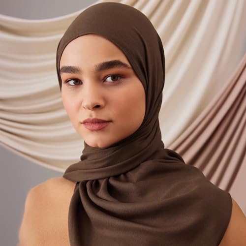 Modest Summer Woven Hijab | Premium Lightweight, Soft Touch Hijab for Women - color: Earth