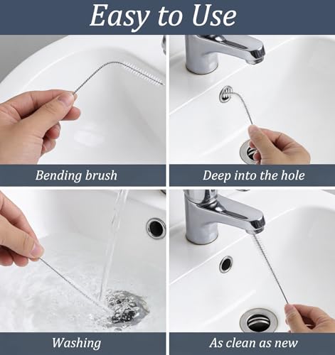4pcs Extra Long Straw Cleaner Brush, 39 Inches Long Pipe Cleaners, Straw Cleaning Brush for Kegerator Feeding Tube Teapot Spout Sunroof Drain Refrigerator Drain