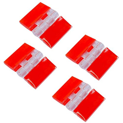 Hitefu Clear Acrylic Hinges, 25x35mm, 12 Pcs | Invisible, Self Adhesive, For Aquarium Lids, Cabinets, Display Stands & DIY Furniture - size: 25*35mm