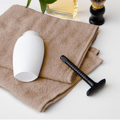 Avalon Towels Salon Towel - Beige Hand Towels Bulk Pack of 24 - 100% Cotton Absorbent Spa, Facial & Gym Towel for Working Out - 16x27 Inches (Not Bleach Proof) - color: Beige