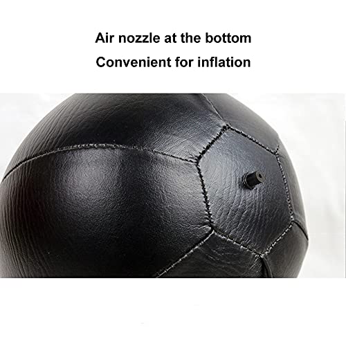 Boxing Speedbag Swivel Set with Black Leather Punching Ball & Pump - Professional MMA Speed Ball Boxing Punching Bag Muay Thai Exercise Equipment Kit