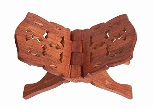 ZIF Book Stand Cover Case Wooden Rehal Holy Quran Bible Gita Office Home Decor Furniture
