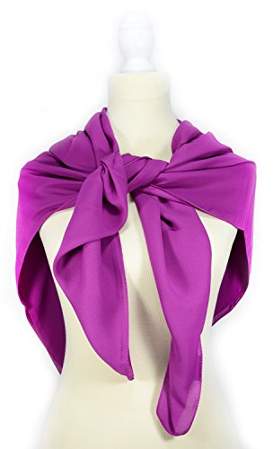 -Quality Shawl/Scarf Collection- (MADE IN TURKEY) - color: Plain Crepe Scarf/Shawl - Cherry -