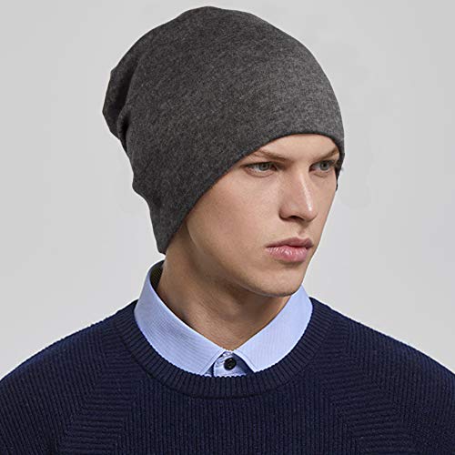Cotton Slouchy Beanie Hip-Hop Soft Lightweight Running Beanie Adult Skull Hats Cap for Men Women - color: Closetop-b