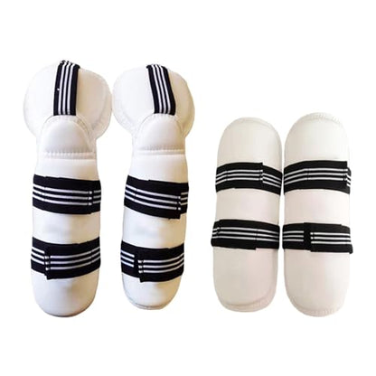 kowaku Taekwondo Guard Protective Gear Elastic Strap Protector Protection Padded Guard for Training Karate MMA Grappling Sanda - color: Leg and Arm Guards S