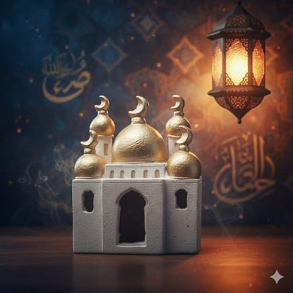Ramadan Home Decor Islamic Gift 2026 Mosque Tower Arabic (Original Product) - style: Retro
