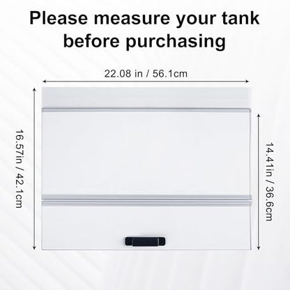 2PCS Set 22.08x16.57x0.16in（Each Piece） Clear Tempered Glass Canopy,75/90/110 Gallon Aquarium Fish Tank Hoods for Aqueon - size: 2PCS-22.08x16.57in