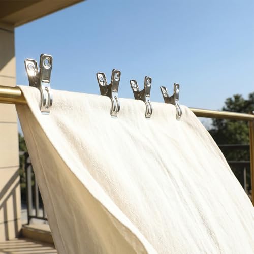 150 Pcs Garden Clips Heavy Duty Stainless Steel Metal Clips Large Open Garden Net Clamps for Greenhouse Hoops, Shade Cloth, Plant Cover, Tarp and Netting