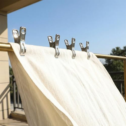 150 Pcs Garden Clips Heavy Duty Stainless Steel Metal Clips Large Open Garden Net Clamps for Greenhouse Hoops, Shade Cloth, Plant Cover, Tarp and Netting