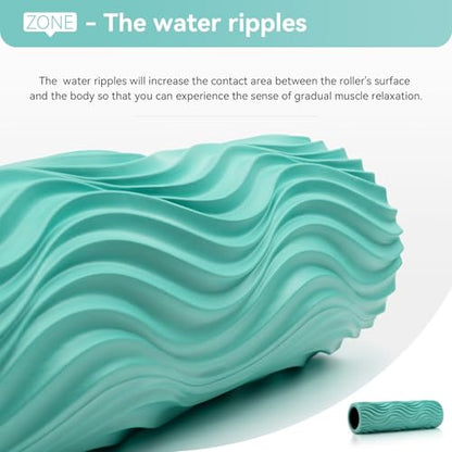 SUBCULTURE Pick Foam Roller - Medium Density Deep Tissue Massager for Muscle Massage and Myofascial Wave Textured Release, Back Roller for Pain Relief & Stretching - color: Turquoise