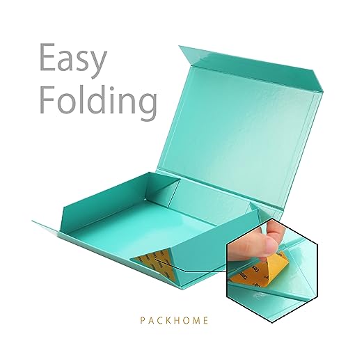 PACKHOME Gift Box 11.5x8x2.5 Inches, Sturdy Shirt Box with Magnetic Lid for Multiple Occasions (Glossy Green) - color: 11x7.8x2.3 Inch-Green-Pack of 1