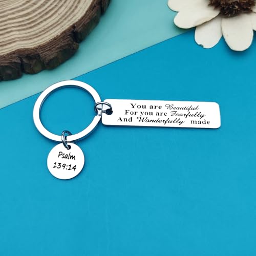 Bible Verse Keychain Christian Gift Christmas Religious Keychain Inspirational Bible Verse Jewelry Faith Gifts for Women Men Thanksgiving Communion Easter Prayer Gifts Scripture Keyring Gift