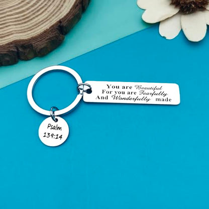 Bible Verse Keychain Christian Gift Christmas Religious Keychain Inspirational Bible Verse Jewelry Faith Gifts for Women Men Thanksgiving Communion Easter Prayer Gifts Scripture Keyring Gift