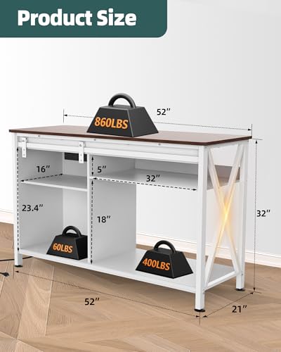 Aquarium Stand with Sliding Door,55-75 Gallon Fish Tank Stand,White - color: White, size: 55-75 Gallon