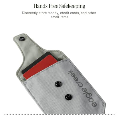Eagle Creek Undercover RFID Hidden Pocket – Travel Security Pouch with RFID Blocking – Lightweight, Wear Under Clothing – Zippered Passport & Card Holder – Storm Grey - color: Grey
