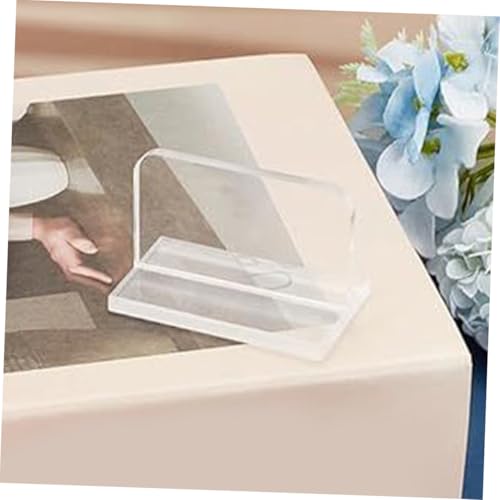 6pcs Transparent Acrylic Aquarium Lid Handles Sturdy Fish Tank Cover Handles with Stickers Rectangle Replacement for Betta Fish Tanks Versatile Aquarium Accessories