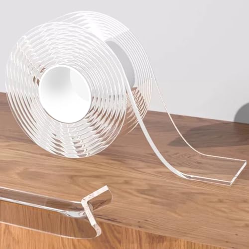 Clear Edge Protector Strip Sharp Edge Wrap Cover Tape,1.18 in x 9.84 FT,Self Adhesive Protective Bumper Guards for Cabinet Door Desk Glass Table Bed Furniture, Kitchen Countertop, Waterproof - size: 1.18in x 9.84FT