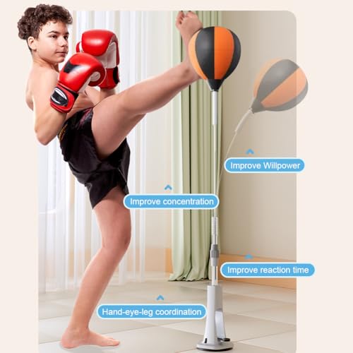 Height Adjustable Punching Bag with Stand, Speed Bag & Reflex Boxing Ball Set, Ideal for Training, Relief and Home Fitness