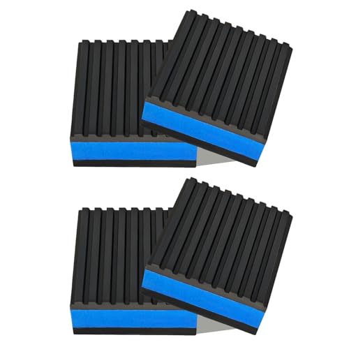 2" X 2" X 7/8" Anti Vibration Pads Sound Isolation Rubber Ribbed with EVA Center for Heavy Duty EVA Mechanical, HVAC, Air Compressor, Air Conditioner, Washer and Dryer, Treadmills Anti-Vibration Pads