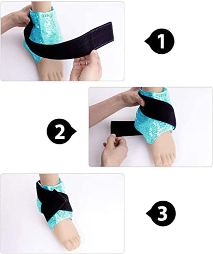 Ankle/Sport Foot Ice Therapy Wrap,Hot Cold Ice Gel Pack with Adjustable Brace for Sprained Ankles, Plantar Fasciitis, Achilles,tendonitis, and Swelling Feet,Microwaveable, Freezable and Reusable | with Adjustable Strap for Sprained Ankles, Plantar Fasciit