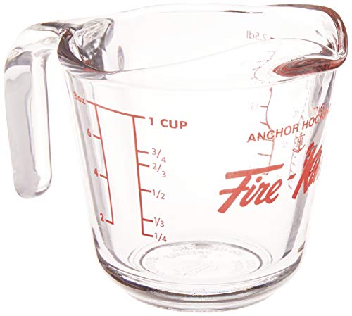 Anchor Hocking Fire-King Measuring Cup, Glass, 1-Cup - size: 1-Cup