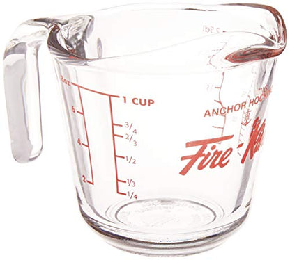 Anchor Hocking Fire-King Measuring Cup, Glass, 1-Cup - size: 1-Cup