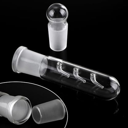 2 Pack Clear Glass Planaria Trap Catch Trap Aquarium Cleaning Supply for Dwarf Shrimp Cherry Shrimp (3 Holes)