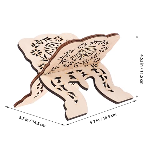 BESTYASH Detachable Wooden Book Holder Bible Stand Decorative Quran Display Rack for Islam Eid Table Reading Organizer