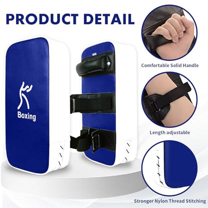 LuiceABC One Karate Taekwondo Boxing Kick Punch Adjustable Soft Shield Durable Training Pad for Boxing, Training and Protecting Your Palm, Wrist and Decreasing The Shock - color: Blue