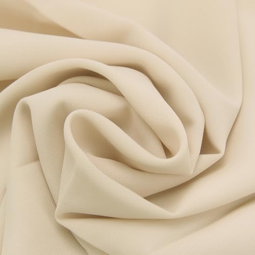 Women’s Chiffon Hijab Scarf - Heavyweight Solid Color Shawl & Wrap, Soft Breathable Headwrap for All Seasons - color: Mcgjxfs2604-beige