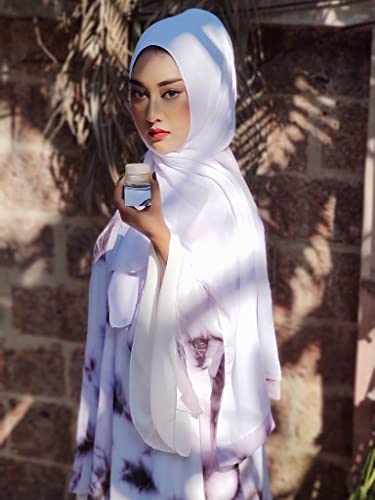 Febfim 4 PCS Muslim Women Soft Premium Solid Chiffon Hijab Scarves Shawl Long Scarf Wrap Scarves with Gift Box - color: Gold