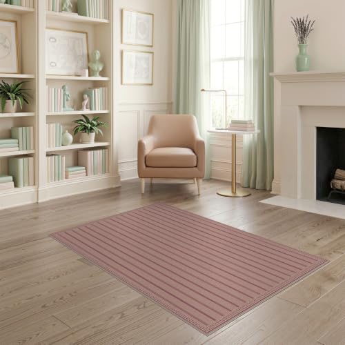 4'x6' Beige Warm Stripe Prayer Design Washable Area Rug - color: Beige/Pattern 15, size: 4' x 6' (Rectangular)