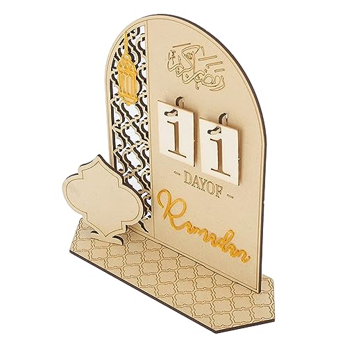 Ramadan Countdown Calendar Wooden Decorative Ornament DIY Eid Calendar Home Party Holiday Applicable Scene, Wooden Eid Mubarak Ornament Decorative DIY Ramadan Calendar Ornament