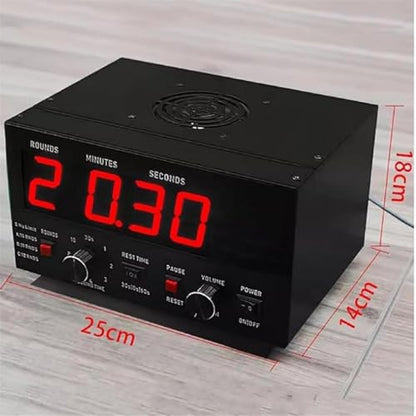 Professional Boxing Interval Timer, Gym Timer, Optional Training Rest Time and Number of Loop Reps, Multifunctional Stopwatch,Red - color: Red