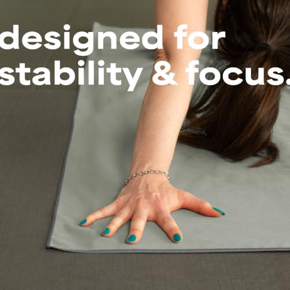 S&T INC. Aura Microfiber Yoga Mat Towel, 2 Pack, 26.5" x 72", Grey | Soft and Absorbent, Quick-Dry for Gym, Pilates, and Hot Yoga, Compact for Gym Bag, Machine Washable - color: Grey 2pk
