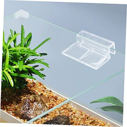 LIOOBO 10pcs Fish Tank Cover Holders Acrylic Aquarium Brackets for Tanks Easy Installation and Support for for Aquariums