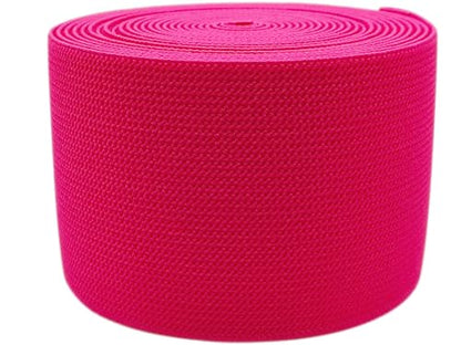 Rose Knit Elastic Band for Sewing 3 inch 5 Yards Double-Side Twill Woven Elastic Heavy Stretch Elastic Spool for Sewing Pants Waistband, Wigs, Skirts, Craft DIY Projects - color: Rose