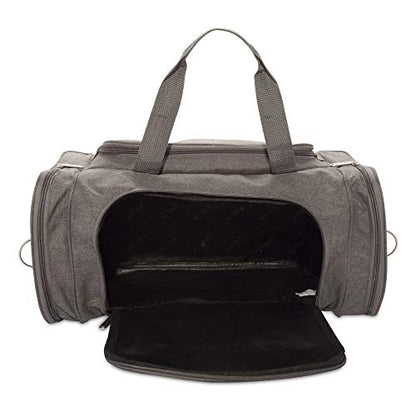 DALIX Signature Travel or Gym Duffle Bag in (Black, Gray, Navy Blue Red) - color: Gray