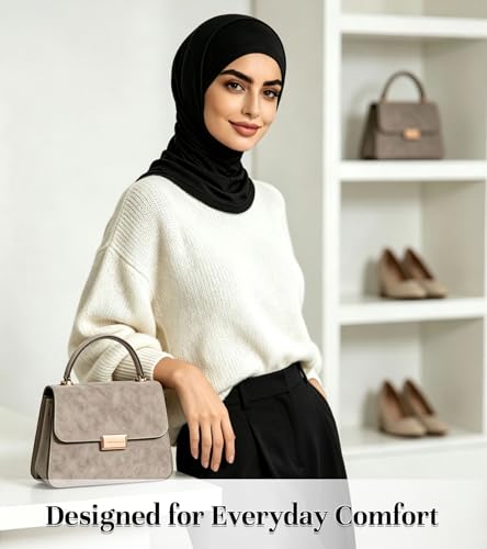 3 Pcs Modal Hijab Cap for Women, Muslim Inner Undercap Bonnet, Stretchy Turban Underscarf with Full Coverage for Daily Wear - color: Black + Dark Grey + Dark Khaki